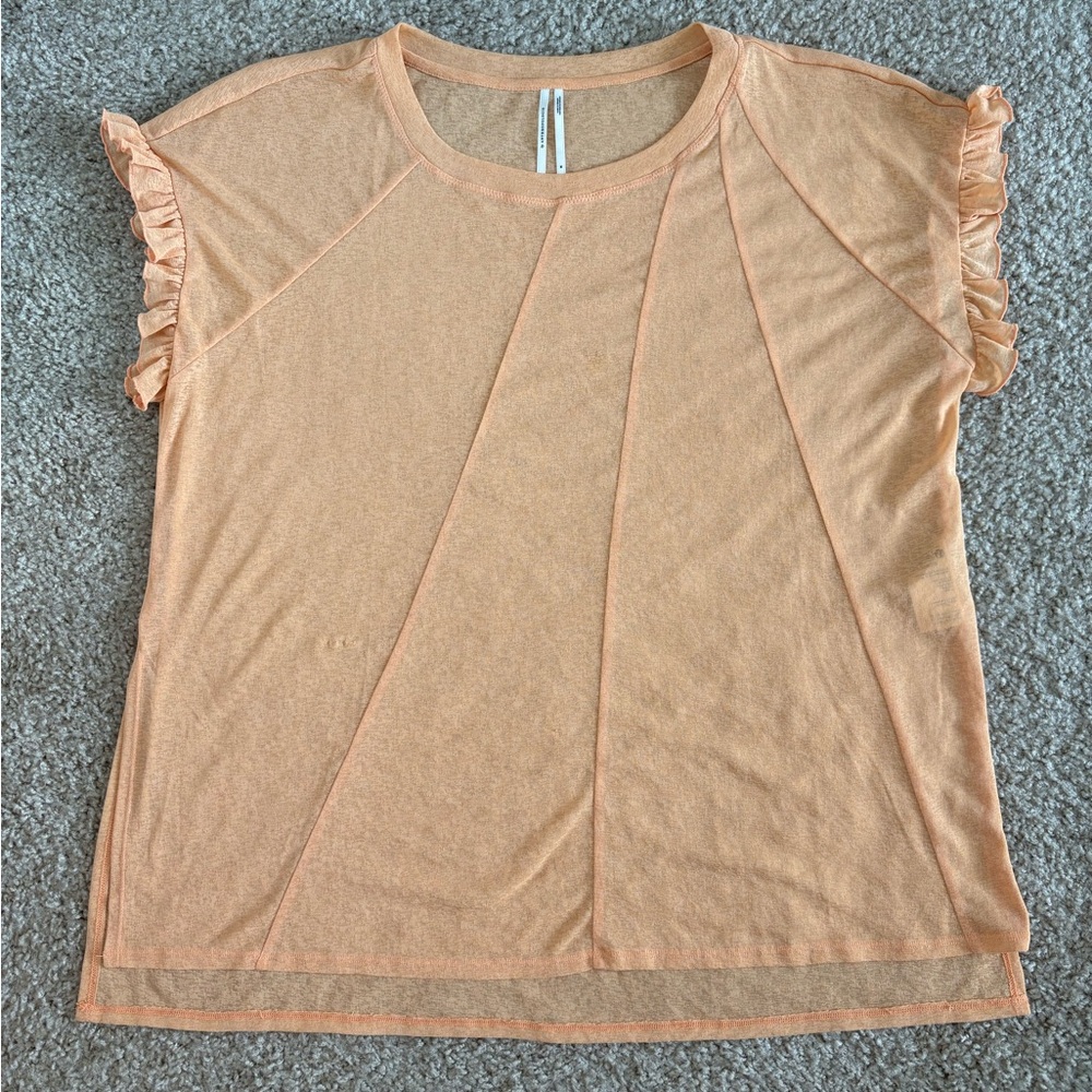 Anthropologie Peach Short Sleeve Tee